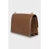 Rectangular leather crossbody bag