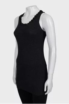 Ribbed fitted tank top