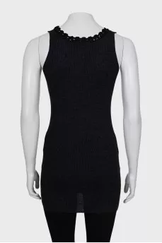 Ribbed fitted tank top