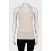 Beige T-shirt with decor