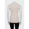 Beige T-shirt with decor