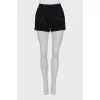 Black shorts with patch pockets