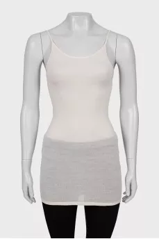 Translucent tank top with straps