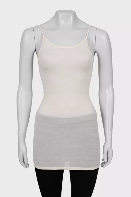 Translucent tank top with straps