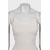 Translucent tank top with straps