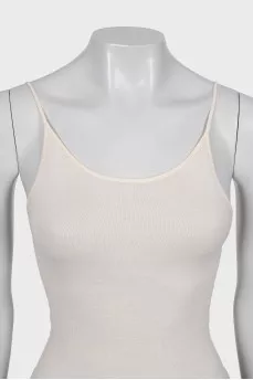Translucent tank top with straps