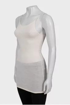 Translucent tank top with straps