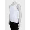 White fitted tank top