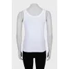 White fitted tank top