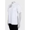 Straight cut T-shirt with a neckline