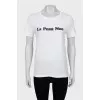 Straight T-shirt with text print