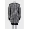 Knitted dress in houndstooth