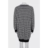 Knitted dress in houndstooth