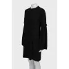 A-line dress with draped sleeves