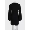 A-line dress with draped sleeves