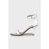 White leather sandals
