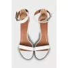 White leather sandals
