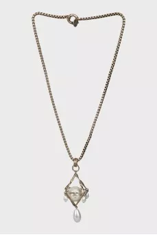 Massive pendant with artificial pearls