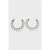 Massive earrings made of artificial pearls