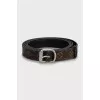 Canvas belt with signature print