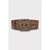 Paisley Print Fabric Belt