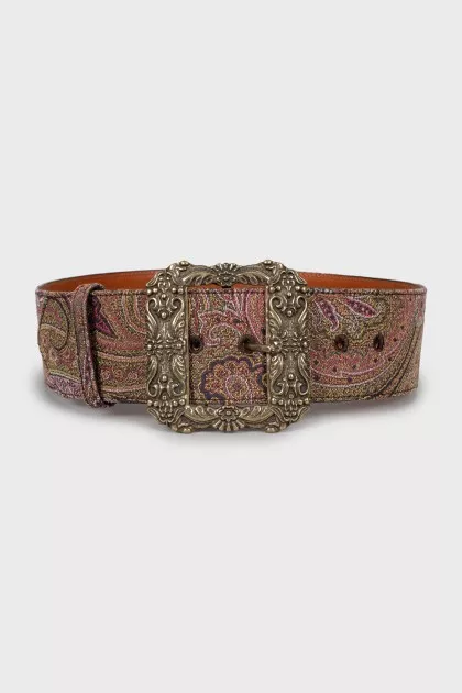 Paisley Print Fabric Belt