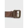 Paisley Print Fabric Belt