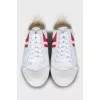 White sneakers with leather inserts
