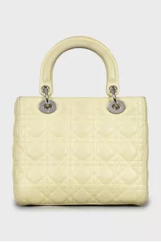 Сумка жовтого кольору Lady Dior