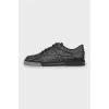 Canvas sneakers with signature print