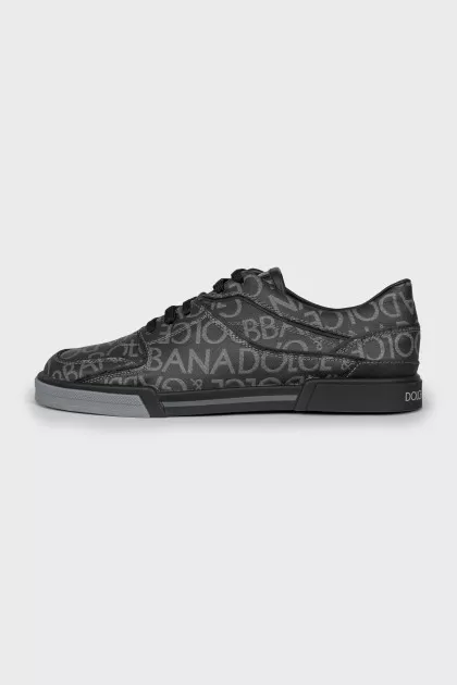 Canvas sneakers with signature print