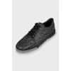 Canvas sneakers with signature print