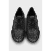 Canvas sneakers with signature print