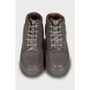 Gray boots with a massive sole