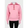 Wool sweater with zipper