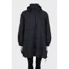 Quilted black oversized jacket