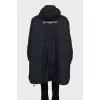 Quilted black oversized jacket