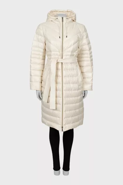 White fitted down jacket