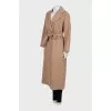 Brown wool coat with belt