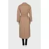 Brown wool coat with belt