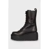 Boots with a massive sole and laces