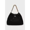Hobo bag with gold chain