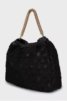 Hobo bag with gold chain