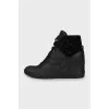 Embossed Wedge Boots
