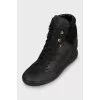 Embossed Wedge Boots