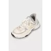 Textile sneakers with brand logo