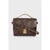 Canvas satchel bag with branded logo