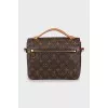 Canvas satchel bag with branded logo