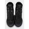 Leather boots with signature monogram