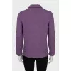 Purple cardigan with collar decoration